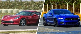 Jazda na torze Corvette C7 vs Ford Mustang 15'