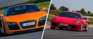 Pojedynek samochodow Audi R8 V10 PLUS vs Ferrari F430