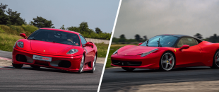 Pojedynek samochodow Ferrari F430 vs Ferrari 458 Italia